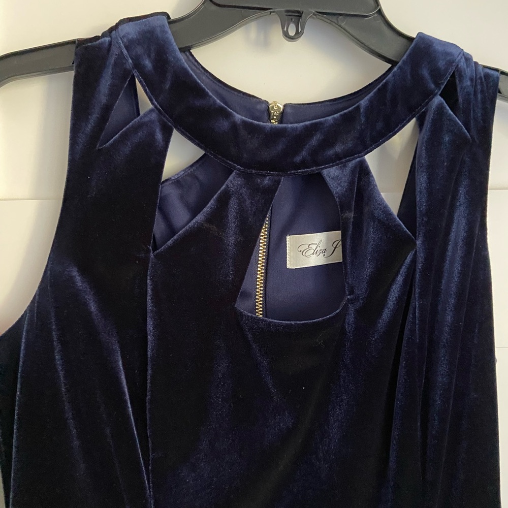 Navy Velvet Eliza J Cocktail Dress